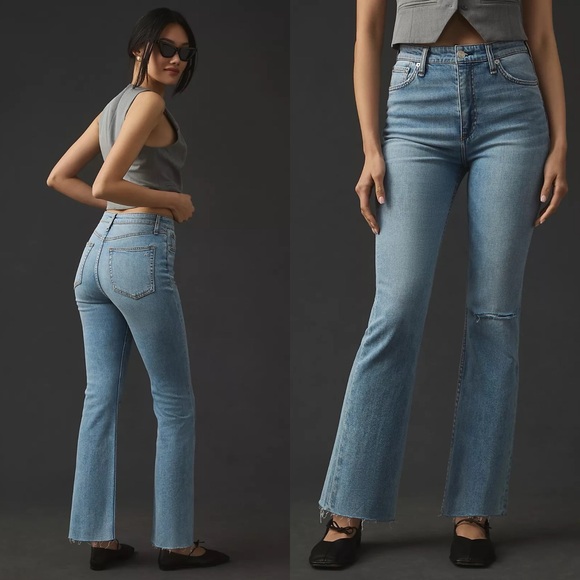 NWT Anthropologie Rag & Bone Casey High Rise Ankle Flare Jeans - Picture 2 of 7